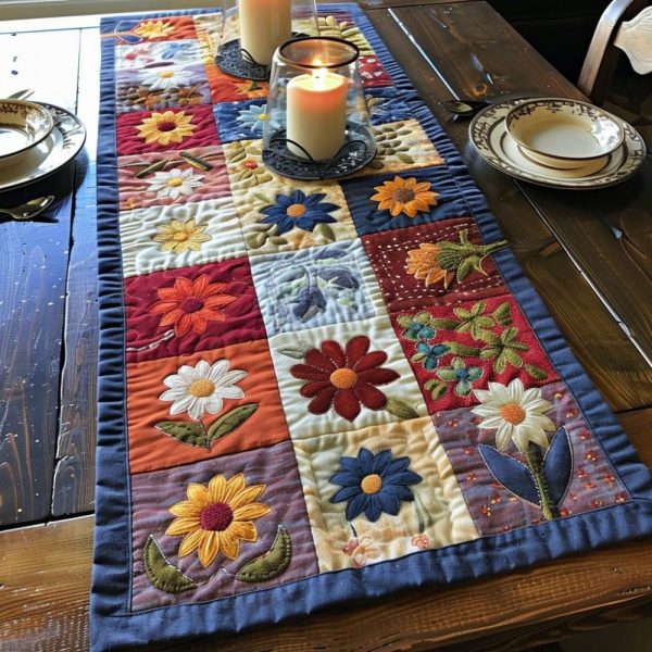 Daisy Dream Quilted Table Runner