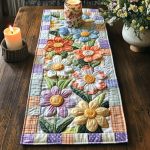 Flower Quilted Table Runner