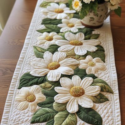 Daisy Dreams Quilted Table Runner