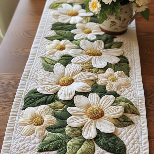Daisy Dreams Quilted Table Runner