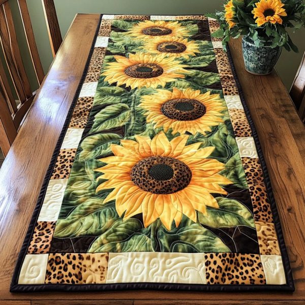 Daisy Mirage Quilted Table Runner