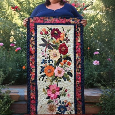 Dancing Petals Quilted Table Runner