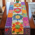 Sunflower Quilted Table Runner