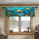 Deep Blue Odyssey Quilted Valance