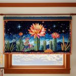 Desert Bloom Nightscape Quilted Valance