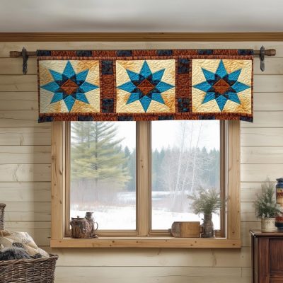 Desert Star Glory Quilted Valance