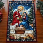 Divine Nativity Blessings Quilted Table Runner