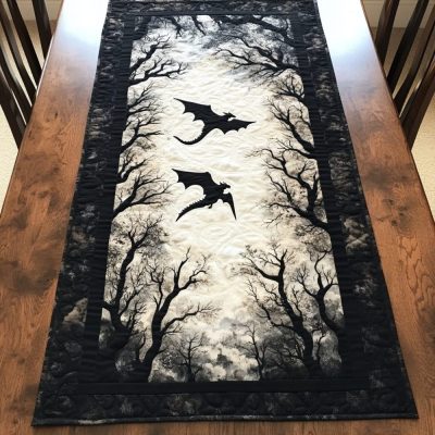 Dragon Fire Quilted Table Runner