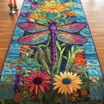 Dragonfly Bloom Quilted Table Runner