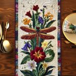 Dragonfly Charm Quilted Table Runner