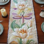 Dragonfly Garden Quilted Table Runner