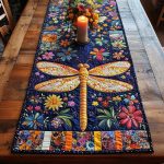 Dragonfly Grace Quilted Table Runner