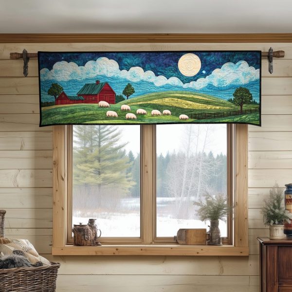 Dreamy Sheep Quilted Valance