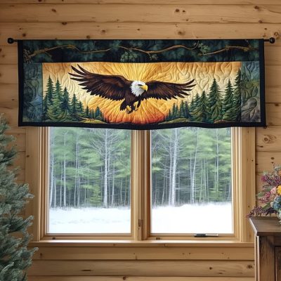 Eagle In The Wild Quilted Valance