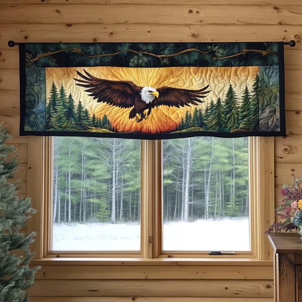 Eagle In The Wild Quilted Valance