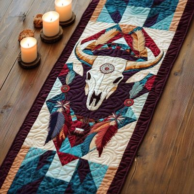 Earth And Sky Quilted Table Runner