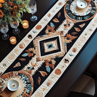 Earthy Tones Quilted Table Runner