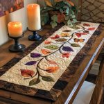 Earthy Trail Charm Quilted Table Runner