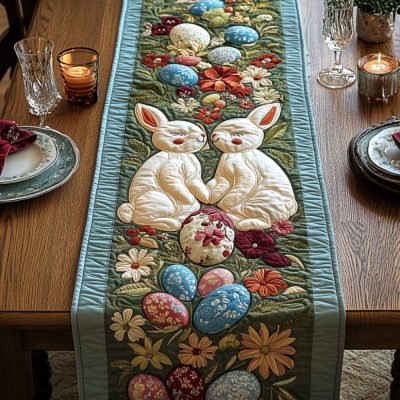 Easter Elegance Quilted Table Runner