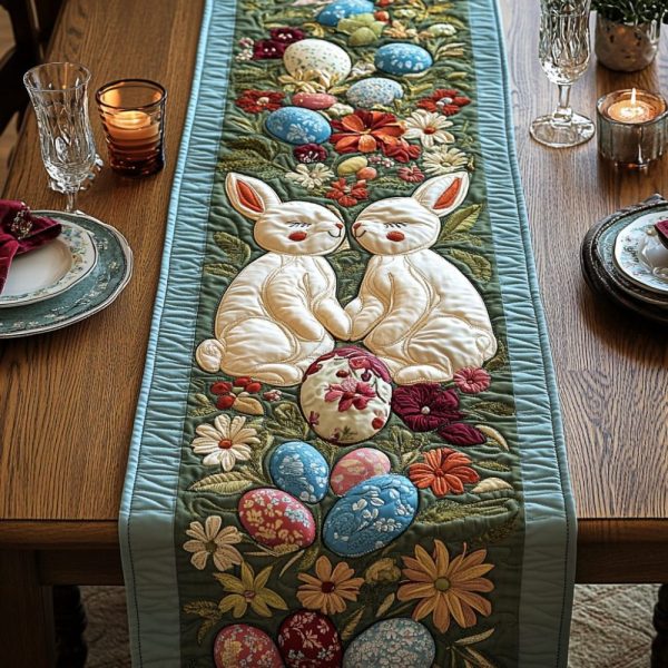 Easter Elegance Quilted Table Runner