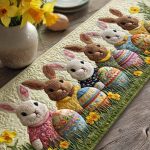 Easter Meadow Friends Quilted Table Runner