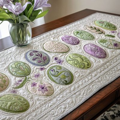 Easter Serenity Quilted Table Runner