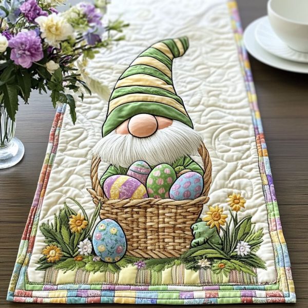 Egg Basket Quilted Table Runner