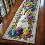 Egg Hunt Bunny Quilted Table Runner