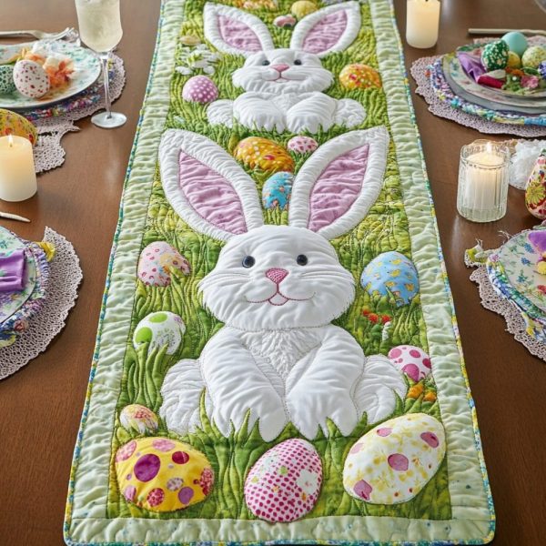 Egg Hunt Quilted Table Runner