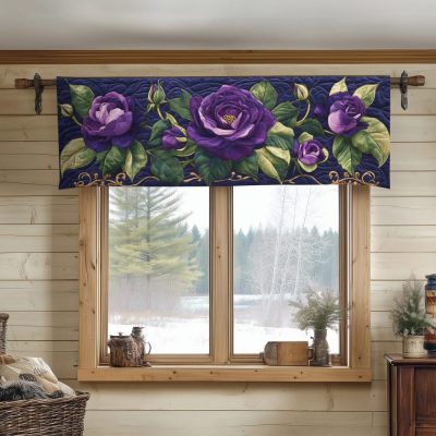 Elegant Bloom Quilted Valance