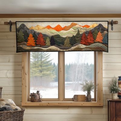 Ember Peaks Quilted Valance
