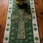 Emerald Bloom Quilted Table Runner