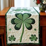 Emerald Charm Quilted Table Runner