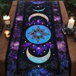 Enchanted Lunar Star Quilted Table Runner