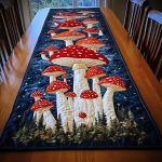 Enchanted Mushrooms Quilted Table Runner