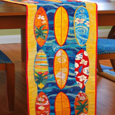 Endless Wave Quilted Table Runner