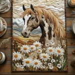 Equestrian Daisy Dreams Quilted Table Runner