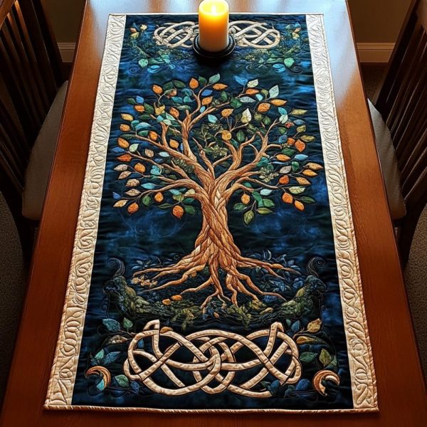 Eternal Tree Quilted Table Runner