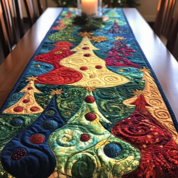 Evergreen Joy Quilted Table Runner