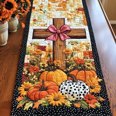 Faithful Fall Days Quilted Table Runner