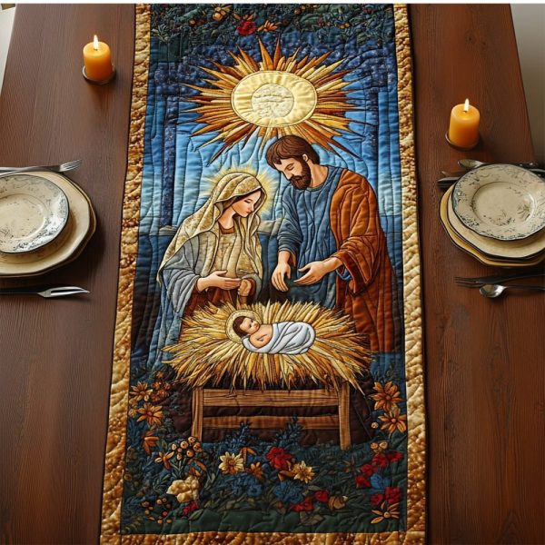 Faithful Night Quilted Table Runner