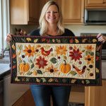 Fall Harvest Joy Quilted Table Runner