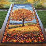 Fall Meadow Quilted Table Runner