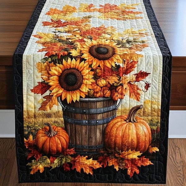 Fall Warm Glow Quilted Table Runner