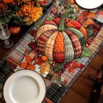 Falling Leaves Joy Quilted Table Runner