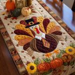 Family Turkey Quilted Table Runner