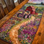 Farm Tractor Path Quilted Table Runner