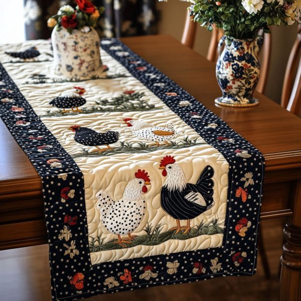 Farmhouse Charm Quilted Table Runner