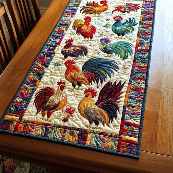 Farmyard Gathering Quilted Table Runner