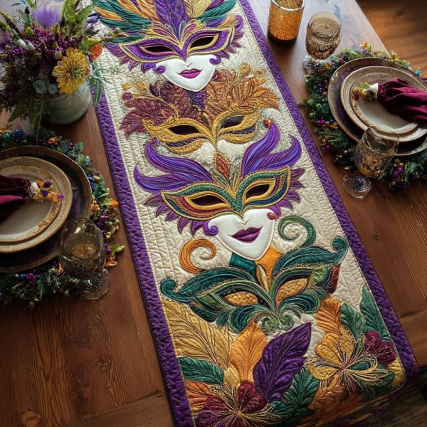 Feather Royale Quilted Table Runner